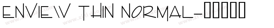 Enview Thin Normal字体转换